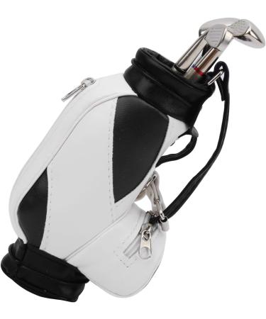 Keenso Mini Golf Ballpoint Scalery - Stylish Desk Decoration & Golf Gifts for Golfers | Unique Pen Holder with Golf Club & Clock (Black & White) - Buy Online on GoSupps.com