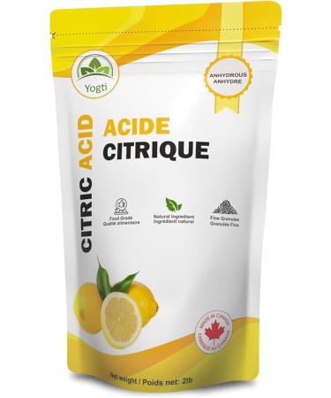 Yogti Citric Acid Powder 2LB & Natural Epsom Salt- Canadian Brand 5 pound Acid Powder + Bathwater Additive White - Buy Online on GoSupps.com