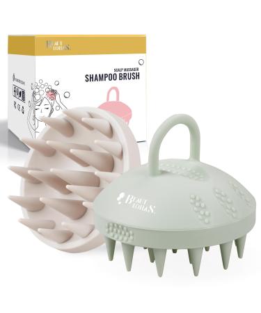 Scalp Massage brush hair washing brush 100% silicone hair massage brush shampoo brush scalp massager for peeling and head massage wet & dry hair massage brush head massage brush hair growth 2 pcs