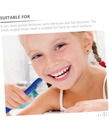 Minkissy 20 STK Double-Headed Toothbrush for Dentures | Portable Prosthetic Cleaning Brush | Household False Teeth Care - Buy Online on GoSupps.com