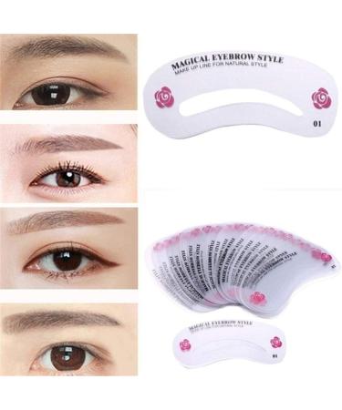 Durable 24 Pcs Reusable Eyebrow Stencil Different Shape Artifact Eyebrows Shaped Cards Kit Thrush Card Makeup Tool Fashion Book Fashion Book - Buy Online on GoSupps.com