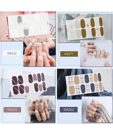 Glitter Purple Silver Floral Nail Stickers - 16 Sheets, Self-Adhesive Wraps for Women and Girls - Buy Online on GoSupps.com