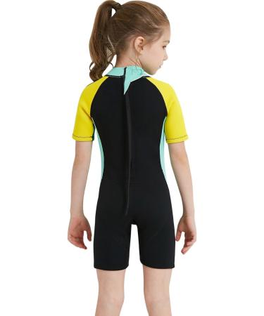 DIVE & SAIL Kids 2.5mm Warm Wetsuit One Piece UV Protection Shorty Suit Green XL - Buy Online on GoSupps.com