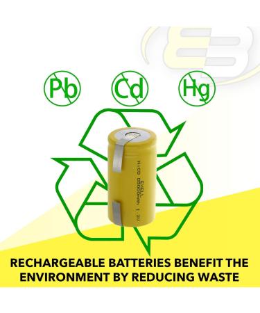Buy Exell 10x D Size 1.2V 5000mAh NiCD Rechargeable Batteries - Ideal for Flushometers Hands-free Sinks Sanitizers & More - International Shipping Available - Buy Online on GoSupps.com