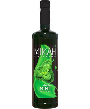 Mikah - Premium Flavors - Mint (Menta) x2 | Sirop pour boissons et desserts | Usage professionnel | 2 bouteilles de 1 litre (2x1000ml) - Buy Online on GoSupps.com