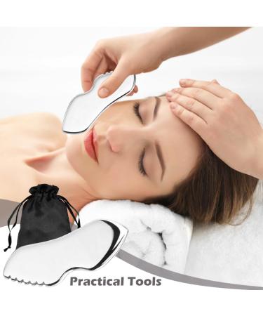 Premium Stainless Steel Gua Sha Facial Tool | Portable Skin Tightening & Massage | Upgrade Your Beauty Routine - Buy Online on GoSupps.com