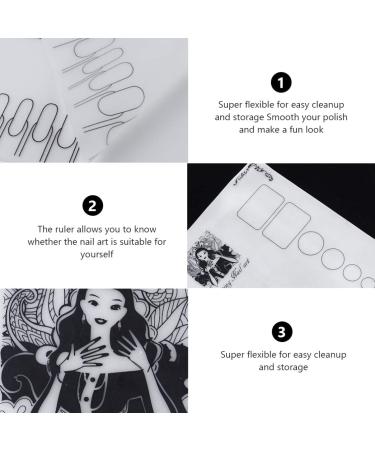 FRCOLOR Nail Art Soft Silicone Pad Tool Silicone Mat Painting Kit De Manicura Nail Art Glamour Mat Craft Mat Silicone Exercise Block for Colouring Nails Colouring Work White - Buy Online on GoSupps.com