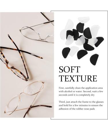 Exceart 20 Pairs Silicone D-Shaped Nose Pads for Glasses - Anti-Slip Nose Bridge Holder Repair Set - Buy Online on GoSupps.com