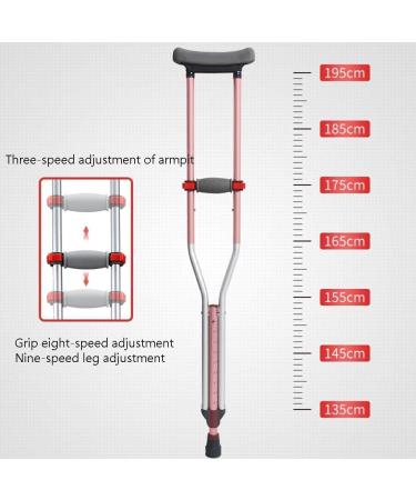 Forearm Crutches Aluminum Folding Underarm Crutches Height Adjustable 43 to 63 Inch Walking Canes for Walking Rehab Independence - Buy Online on GoSupps.com