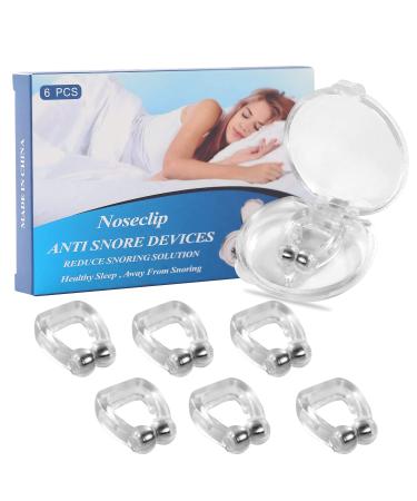 Anti Snoring Moning - Silicone Magnetic Snore Stopper Provide Effective Snoring Solution - Comfortable and Effective to Stop Snoring (6 PCS)