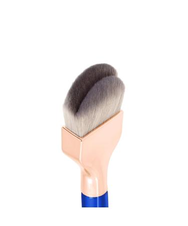 Bdellium Tools Golden Triangle 971 Large Slanted Double Dome Blender | Vegan Synthetic Makeup Brush for Foundation Application & Blending - Blue (1pc - Buy Online on GoSupps.com