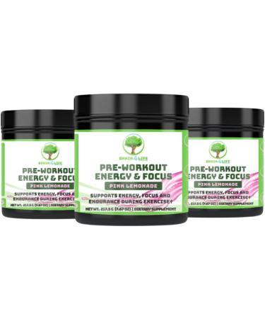 Pre-Workout Energy & Focus Pink Lemonade Flavored - Men & Women - Supports Muscle Growth Increases Endurance Improves Stamina - Focus Matrix - Vitamin B12- Caffeine 200mg (Pink Lemonade) - Buy Online on GoSupps.com