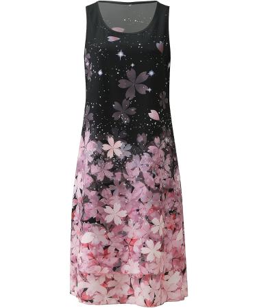 Bohemian Vacation Dresses for Women, High Waist T-Shirt Style - Trendy Purple 4X-Large - Buy Online on GoSupps.com