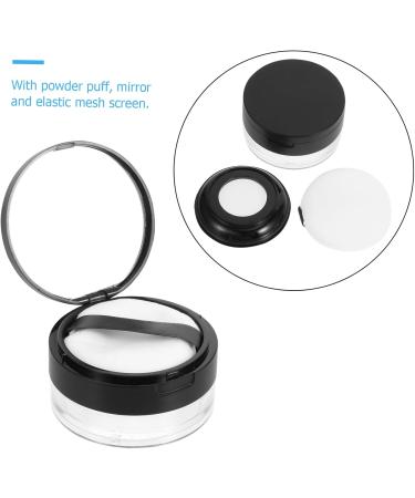BIUDECO 6 Pcs Elastic Mesh Loose Powder Box Empty Portable Powder Cases Makeup Powder Puff DIY Abs Black - Buy Online on GoSupps.com