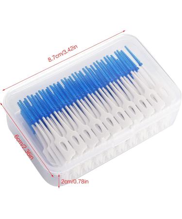Interdental Brush Toothpick & Dental Floss - Double Head 160 Pack - Small Gap Blue Brushes for Effective Oral Care - Buy Online on GoSupps.com