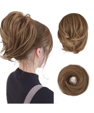 BARSDAR HAARDIAD HAIR Extensions Hair-Knoten-Horchwanz-extension straight synthetic hair part short ponytail rolls hair jewelry simply scrunchie for women 12/22cm 12/24# light gold brown & pale golden blonde mixed - Buy Online on GoSupps.com