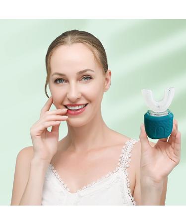 Electric U-Shaped Toothbrush Adults | Ultrasonic 360 Mouth Cleansing | Teeth Whitening | IPX7 Waterproof | Wireless Charging | 3 Modes Green - Buy Online on GoSupps.com