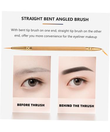 Didiseaon 1pcs Double Ended Eyeliner Brush Eyeliner Pencil Cosmetic Eyeliner Straight Bent Angled Brush - Buy Online on GoSupps.com