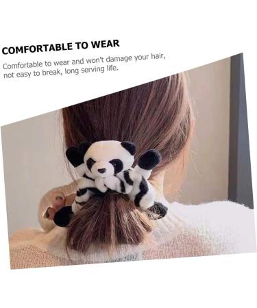 FOMIYES Panda Hair Band Towel Microfiber Scrunchie Animal Hair Tie Elastic Hair Hairbands for Womens Hair Girl Scrunchies Girl Hair Ties Panda Doll Hair Tie Elasticity Cloth Ponytail Miss - Buy Online on GoSupps.com