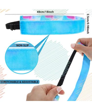 QYLPZ 4 Pieces Rainbow Headbands Girls Non Slip Headbands Adjustable Girls Stretchy Headbands for Teens Kids Party Favors Gift Cute Hair Accessories - Buy Online on GoSupps.com