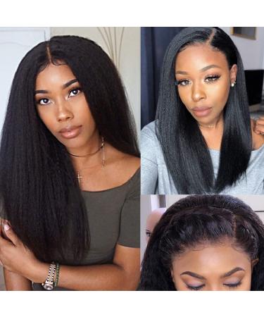 AliPearl Hair 18 Inch Yaki V Part Wig - Brazilian Virgin Kinky Straight Human Hair - Glueless Clip In Half Wig for Black Women - Buy Online on GoSupps.com