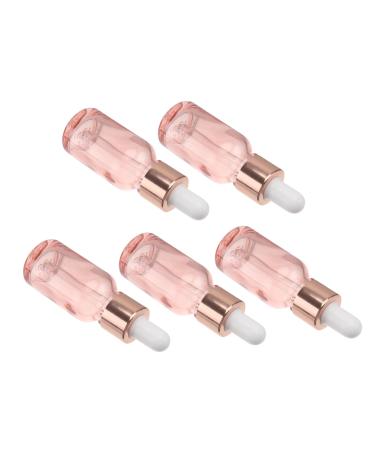 SOESFOUFU Set of 5 Rose Gold Storage Bottles 15ml Semi-Counter Bottles Travel Bottles
