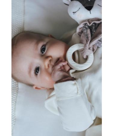 Kikadu Teething Ring with Fawn | 100% GOTS-Certified Organic Cotton Baby Toy - Safe & Eco-Friendly - Buy Online on GoSupps.com