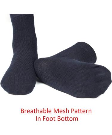 COTTON DAY Unisex Kids Crew Socks 6 Pack Seamless Toe Black White Navy, Size 6-8 Years - Buy Online on GoSupps.com