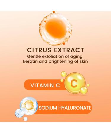 Orange Exfoliating Gel for Face & Body - 2-Pack Gentle Daily Peel Scrub Deep Cleans Pores Removes Blackheads & Moisturizes Skin for All Skin Types (1.7Fl Oz Each) - Buy Online on GoSupps.com
