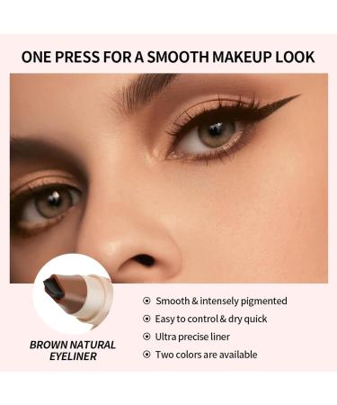 Eyeliner Stamp 2ml DoubleTip Smudgeproof eyeliner stamp Compact Make Up Supplies for Travel Business Trip Outdoor Home Daughter Brown - Buy Online on GoSupps.com