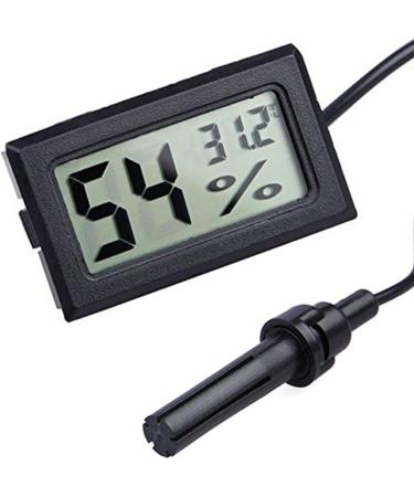 Buy Wingoneer 2-in-1 Digital LCD Thermometer Hygrometer for Reptiles Incubators & Aquariums - Black | International Shipping Available - Buy Online on GoSupps.com