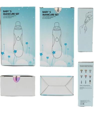 Vicloon 11 in 1 Electric Baby Nail Trimmer Set - LED Light, Whisper Quiet Design, 9 Grinding Heads, Nail Cutter - Blue - Buy Online on GoSupps.com