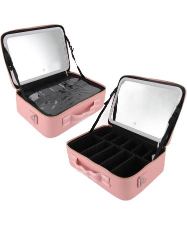 Travel Make-Up Bag with Illuminated Mirror | Waterproof Cosmetic Organizer for Women - Buy Online on GoSupps.com