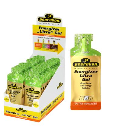 Peeroton Energizer Ultra Gel Apple - ISotonic Energy Gel for maximum endurance with 26.5 g of carbohydrates after 2-5 minutes power gel - is easy to digest and digestible 40 ml (24 Pack) Apple 1.67 g (24 Pack)