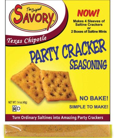 Savory Saltine Seasoning, 1.4 Ounce, Texas Chipotle, 4 Pack Chipotle 1.4 Ounce (Pack of 4)