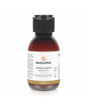 Naissance Warming Comfort Relaxing Massage Oil - 100ml - Grapeseed Oil Base with Ginger & Sandalwood
