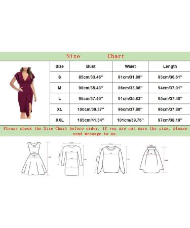 Shop Briskorry V-Neck Floral Knee-Length Business Dresses for Women Elegant Summer Party & Festival Dress with Ruffled Hems in L Uorange - Buy Online on GoSupps.com