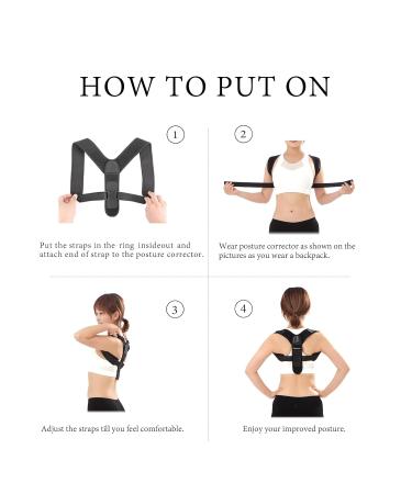 Posture Corrector for Men & Women - Clavicle & Neck Support Back Straightener for Spinal Alignment & Pain Relief - Buy Online on GoSupps.com