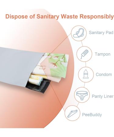 Wish Personal Disposal Bags 35 Pcs - Sanitary Napkin Disposal Bags for Tampons, Pads, Panty Liners - Spill-Proof Portable Feminine Hygiene Disposal Bag - Buy Online on GoSupps.com