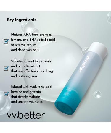 Buy Facial AHA BHA Toner - Mild Exfoliation & Hydration Alcohol-Free Korean Toner for Smooth Skin - 6.76 Fl. Oz - Buy Online on GoSupps.com