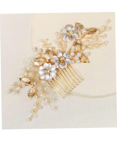 DRESSOOS Bead Hair Comb Wedding Headpiece for Bride Brides Hair Comb Flowers Decor Bridal Headpieces for Wedding Bunny Ears for Kids Crystal Decor The Flowers Bridesmaid Accessories Pearl - Buy Online on GoSupps.com