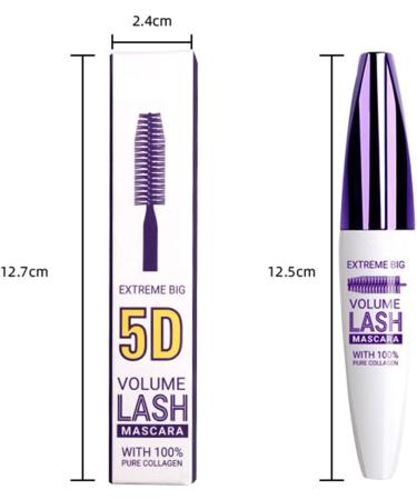Lengthening mascara Waterproof Smudge Proof 5D Mascara with Silk Fiber Double BrushThickening LengtheningMascara No Clumps No Smudges All Day Sitting Pologmase White - Buy Online on GoSupps.com