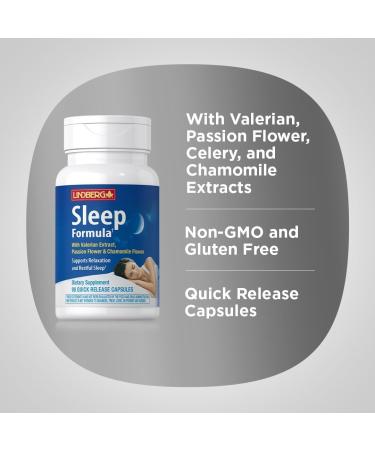 Lindberg Valerian Root Extract | 90 Capsules | with Chamomile and Passion Flower | Complex Supplement | Non-GMO Gluten Free - Buy Online on GoSupps.com