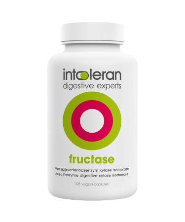 Intoleran Fructase Digestive Enzymes 108 Capsules Dietary Supplement with Enzyme XyloseIsomerase Fructose Direct effect Pure and Vegan Low FODMAP