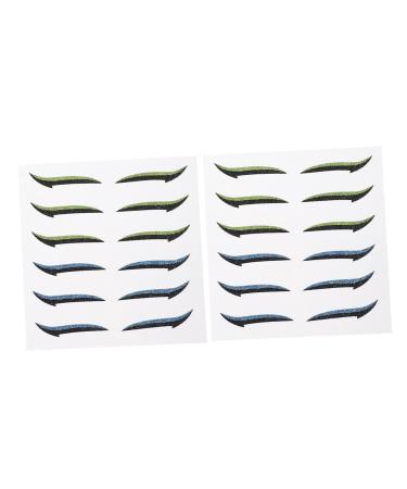POPETPOP 12 Pairs Glitter Eyeliner Double Eyelid Tapes Double Eyelid Strips Eye Makeup Tools Eyeliner Decal Invisible Eye Line Strips Flash Miss Skin Patch Sticker