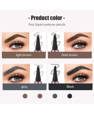 Microblading Eyebrow Pen 2024 New 3D Waterproof Microblading Eyebrow Pencil 4-Tip Waterproof Eyebrow Pen Natural Makeup Long-Lasting Fine Stroke Magic Eyebrow Pencil (Black) - Buy Online on GoSupps.com