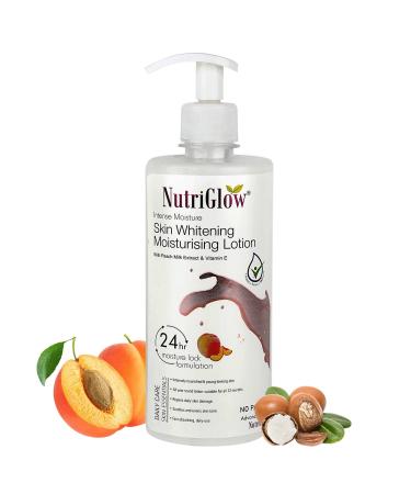 Nutriglow Intense Moisture Body Lotion with Peach Milk Extract & Vitamin E for Deep Hydration Dry Itchy Skin Parched Skin All Skin Types 500Ml