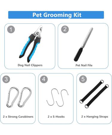 DaizySight Dog Grooming Hammock Kit for Medium Dogs - Size: L Hanging Cradle Sling for Nail Trimming Clipping Blue - Buy Online on GoSupps.com