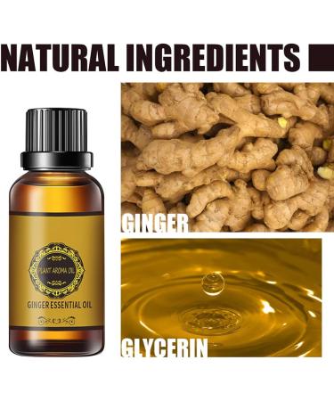 Ginger Oil - Spa Massage Oil | Plant Essential Oil for Lymphatic Drainage & Muscle Relief | Promote Blood Circulation - Buy Online on GoSupps.com