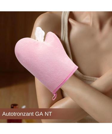 Auto-Bronzant - Mitaine Applicatrice Auto-Bronzante Applicateur Flock Lavable en Machine R utilisable avec Pouce pour Cr mes Spray Mousse Corps Visage Femmes Rose - Buy Online on GoSupps.com